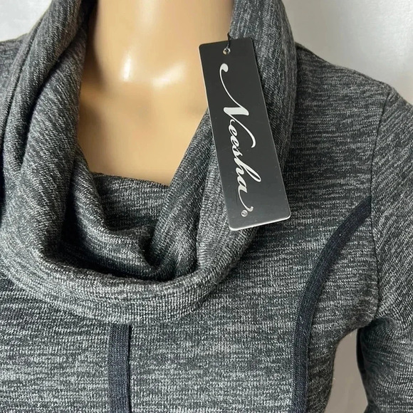 Nwt vintage grey sweater dress, Sm, cowl neck ,slimming lines,Whimsigoth,goth - Picture 5 of 16